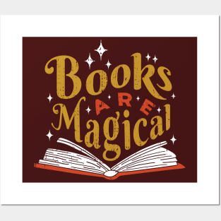 Vintage Books Are Magical // Retro Book Lover Avid Reader Posters and Art